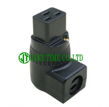 Audio Connector IEC 60320 C19 音響級歐規電源插座  黑色, 直角L型, 鍍金