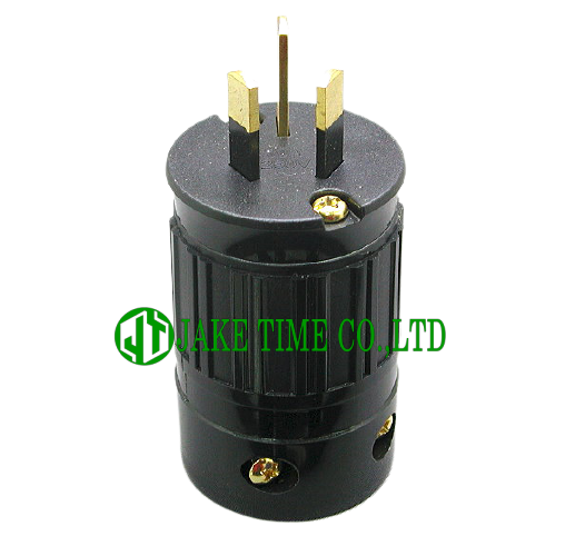 Audio Plug AS/NZS 3112 音响级澳规电源插头 黑色, 镀金 线径 19mm