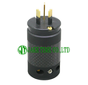 Audio Plug AS/NZS 3112 音响级澳规电源插头 黑色, 黑色碳纤维外壳, 镀金