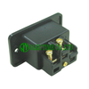 Audio Connector IEC 60320 C20 音响级欧规电源插座  黑色, 镀铑