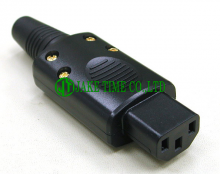 Audio Connector IEC 60320 C13 音響級歐規電源插座  黑色, 鍍金