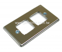 不锈钢白铁 壁插插座盖板(双孔．方形插座适用)