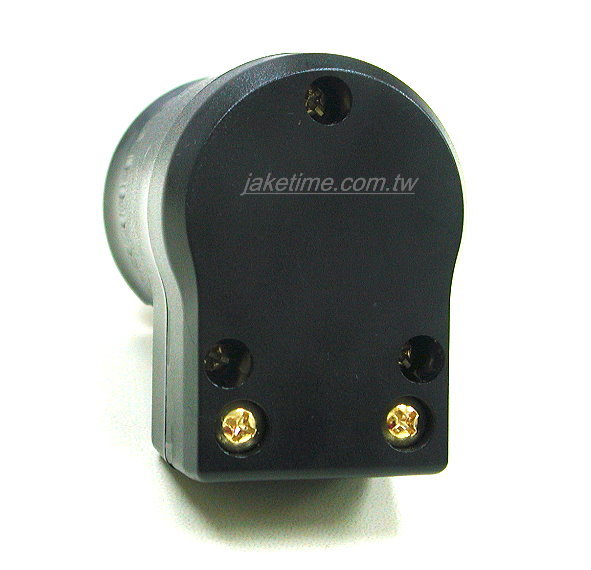 Audio Schuko Plug 音响级欧规电源插头 黑色, 直角L型, 镀金